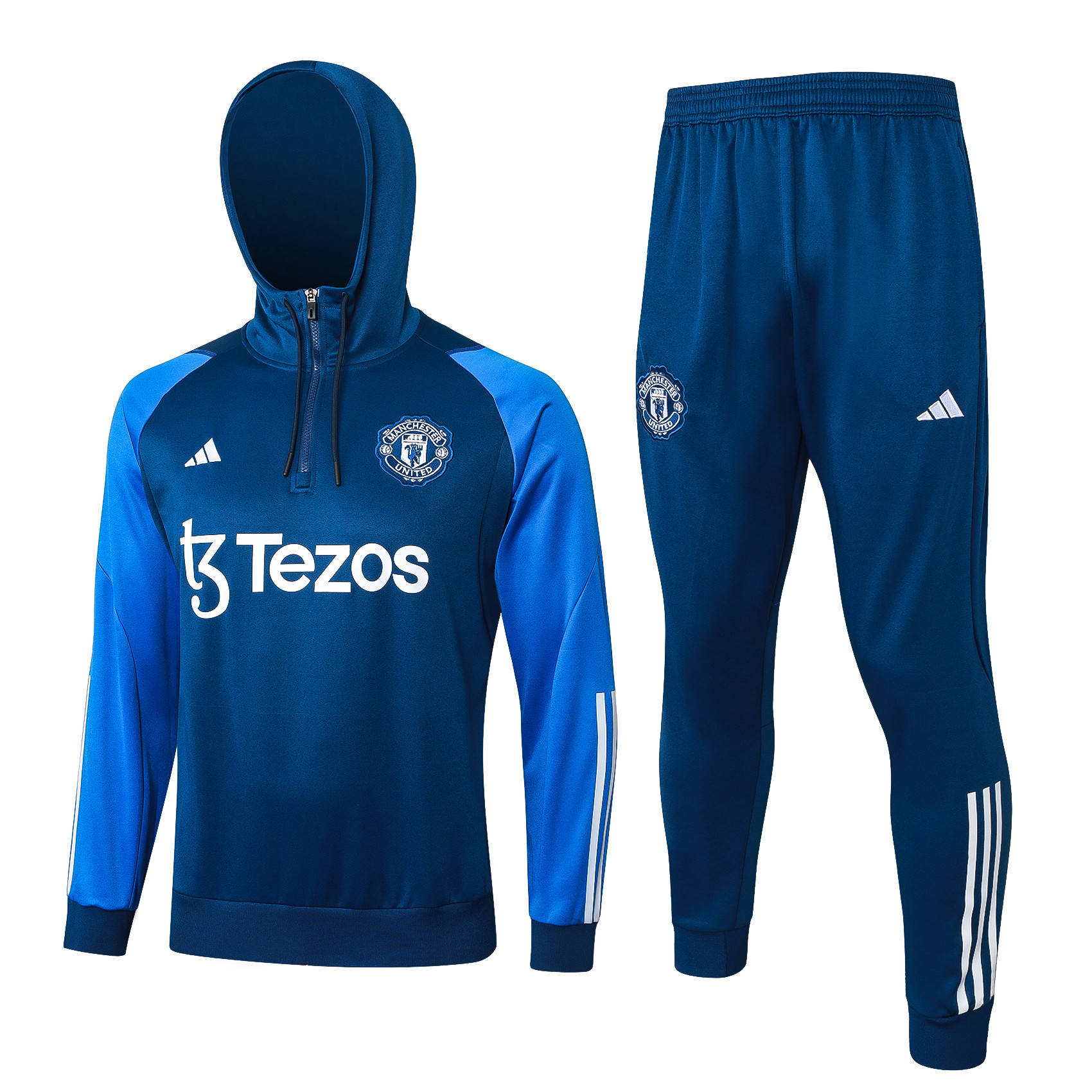 Manchester United Training Top Hooded Set 23/24 – Blue