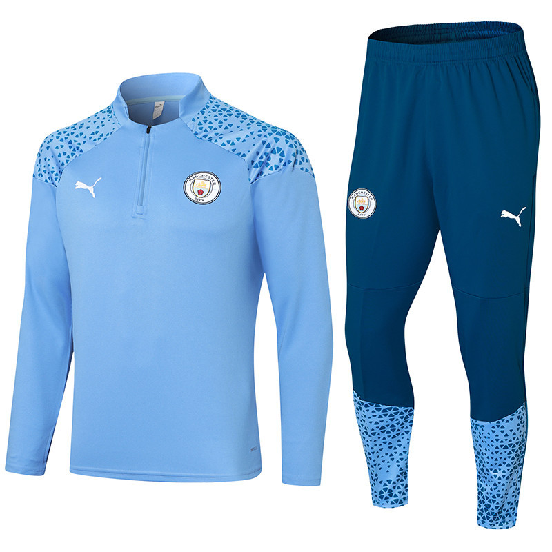Manchester City Training Top Set 23/24 – Blue/Navy Pattern