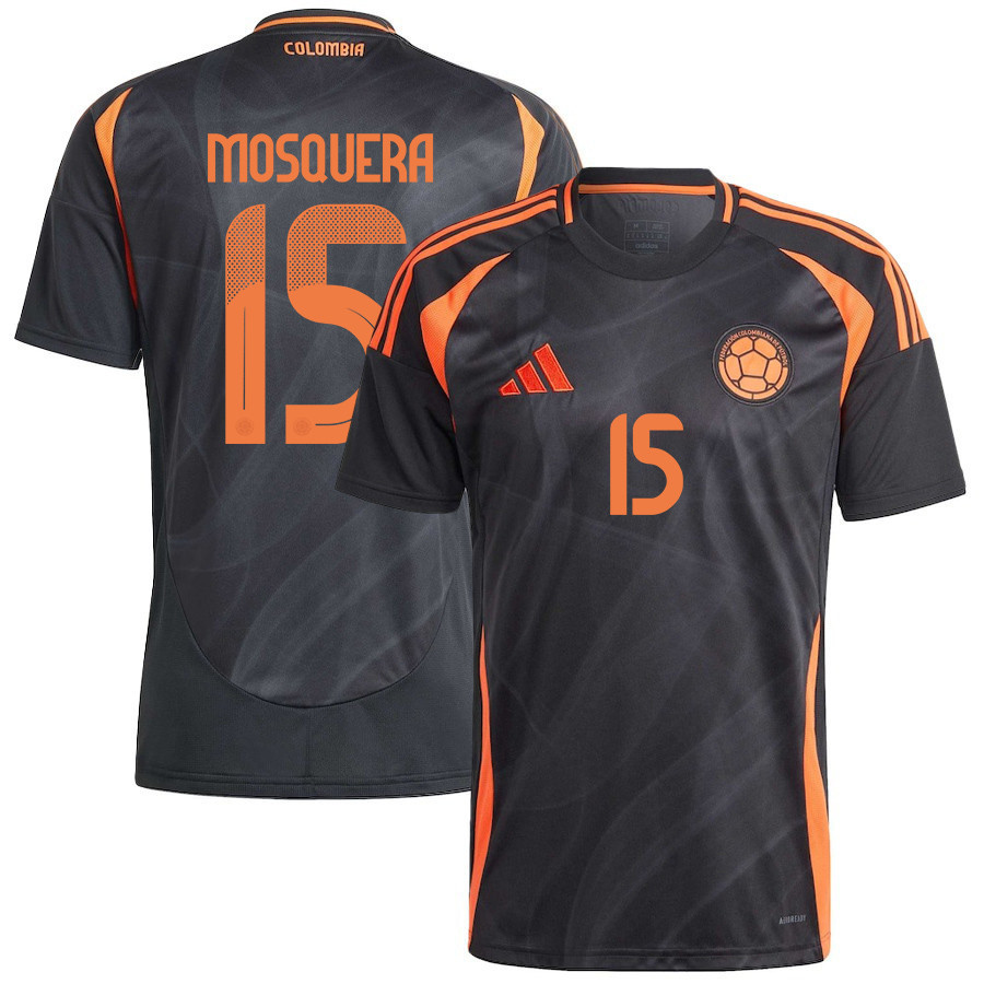 Yerson Mosquera 15 Colombia National Team 2024/25 Away Men Jersey – Black