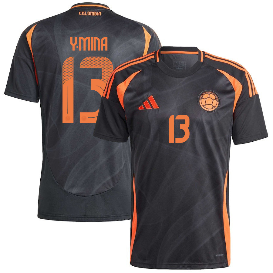 Yerry Mina 13 Colombia National Team 2024/25 Away Men Jersey – Black