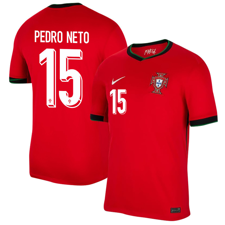 Pedro Neto 15 Portugal National Team 2024/25 Home Men Jersey – Red
