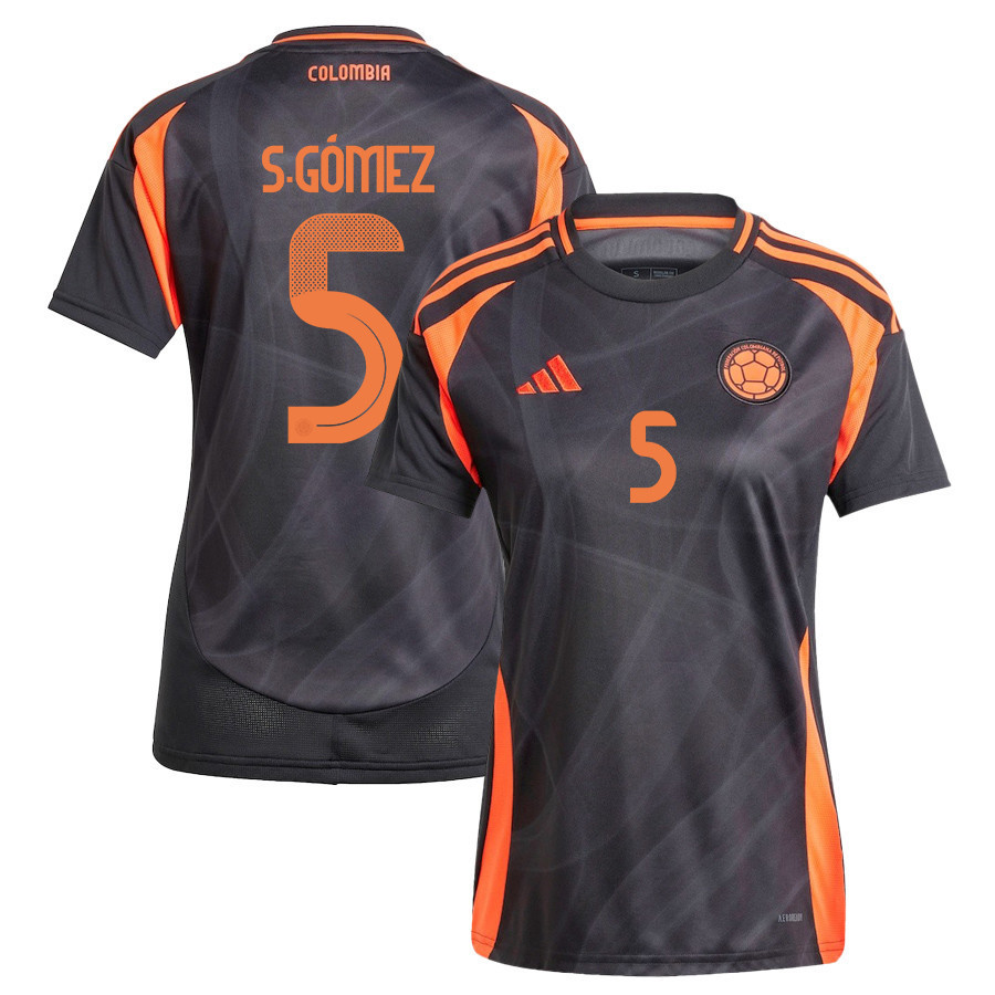 Sebastin Gmez 5 Colombia National Team 2024/25 Away Women Jersey – Black