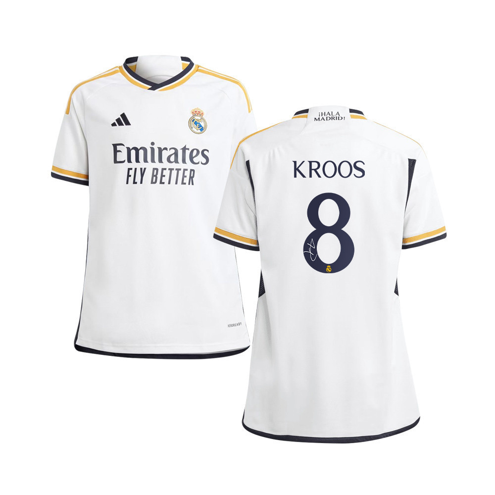 Toni Kroos 8 Signed Real Madrid 2023/24 YOUTH Home Autographed – White