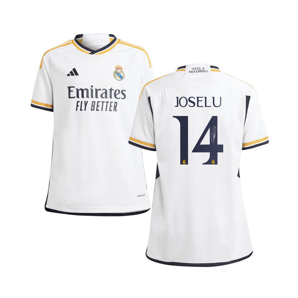 Joselu Mato 14 Signed Real Madrid 2023/24 YOUTH Home Autographed – White
