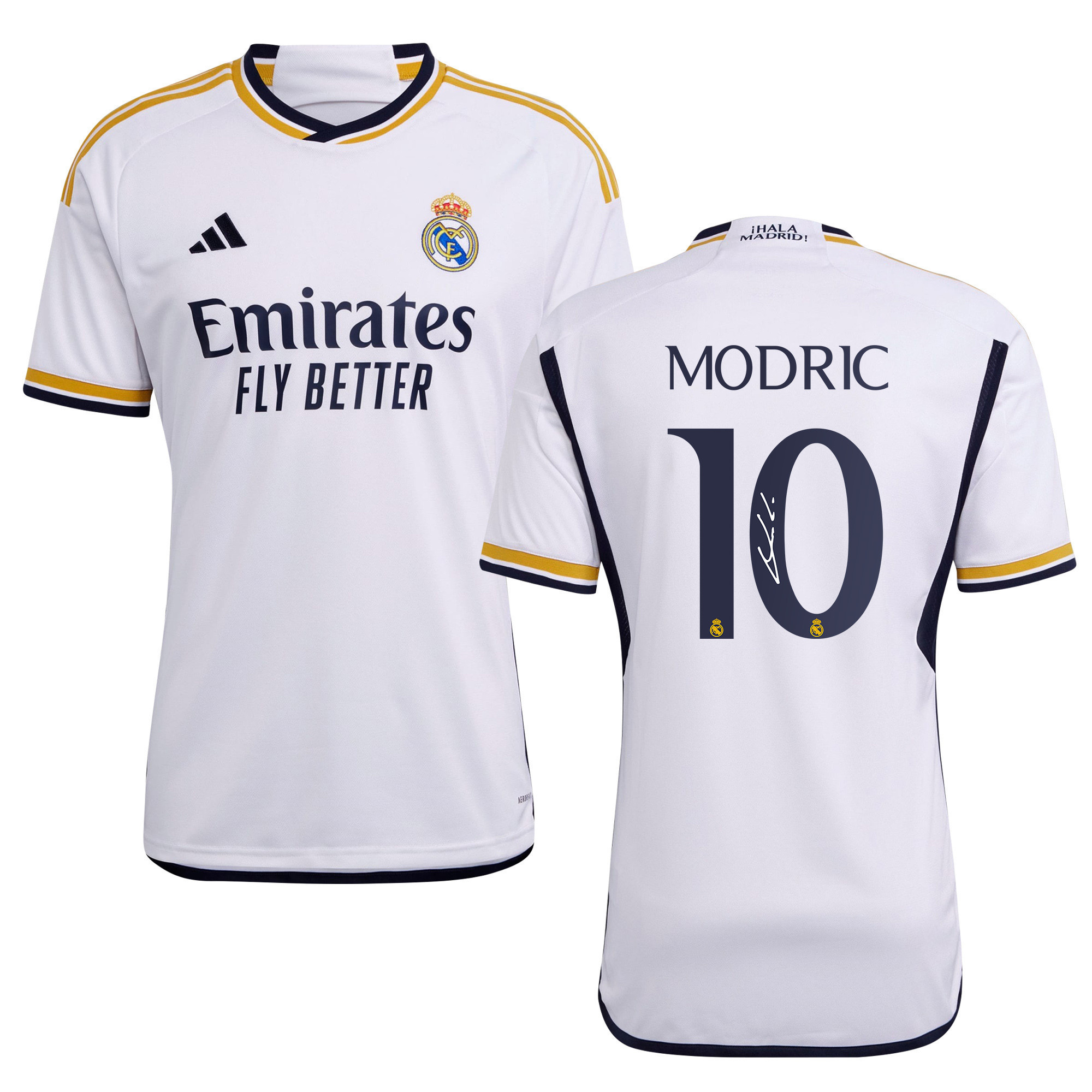 Luka Modric 10 Signed Real Madrid 2023/24 Home Autographed – Men