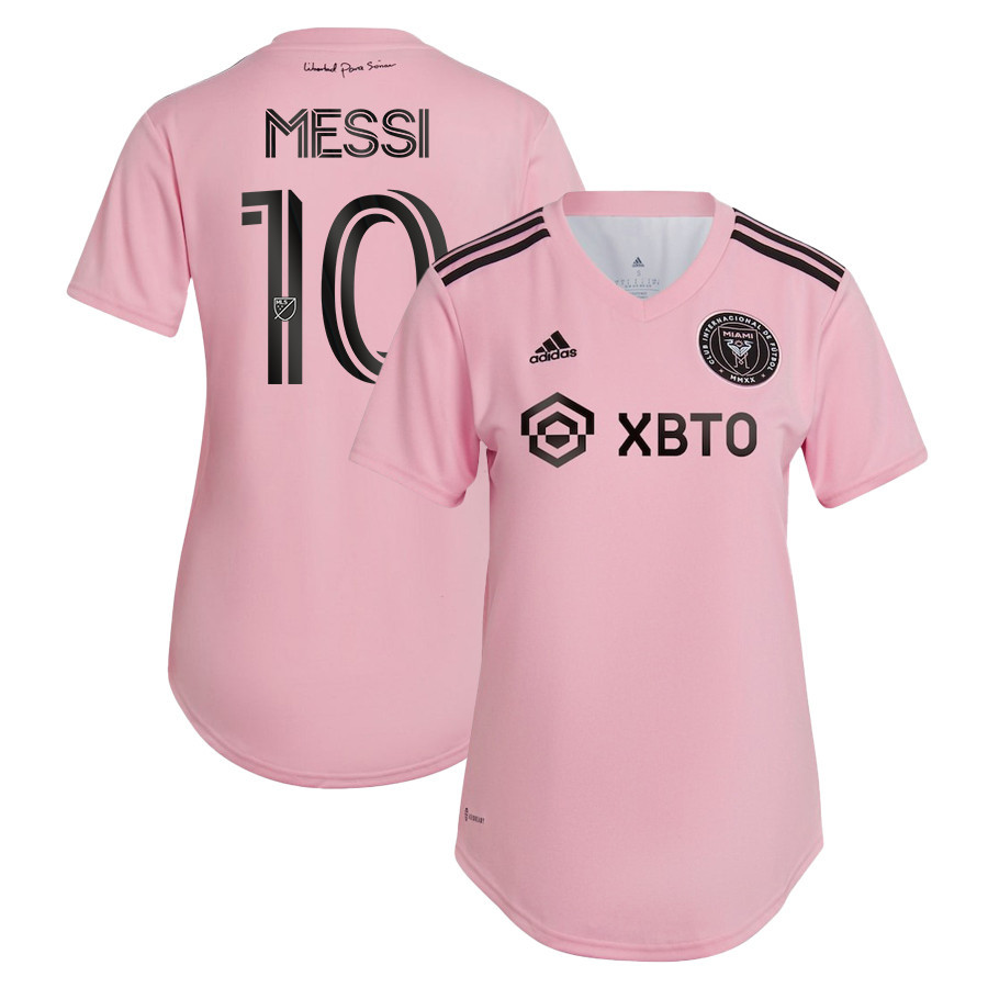 Lionel Messi 10 Inter Miami CF The Heart Beat Kit Women Pink Jersey