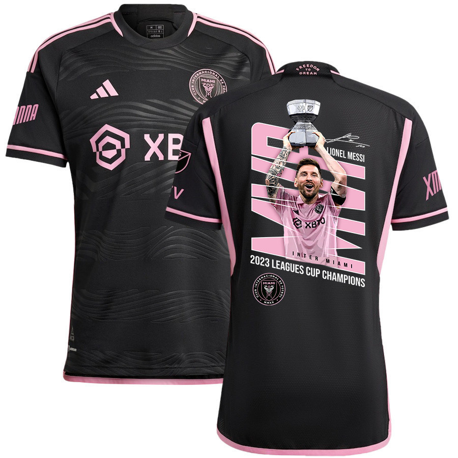 Lionel Messi 10 Inter Miami FC Leagues Cup Trophy 2023 Black Jersey – Men, Player Version
