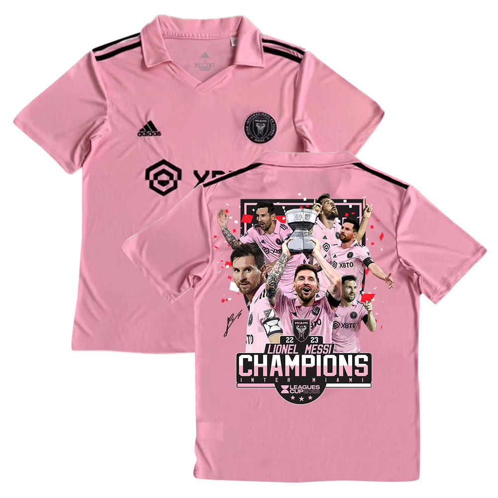 Lionel Messi 10 Leagues Cup Champions Trophy 2023 Inter Miami FC Pink Jersey – YOUTH