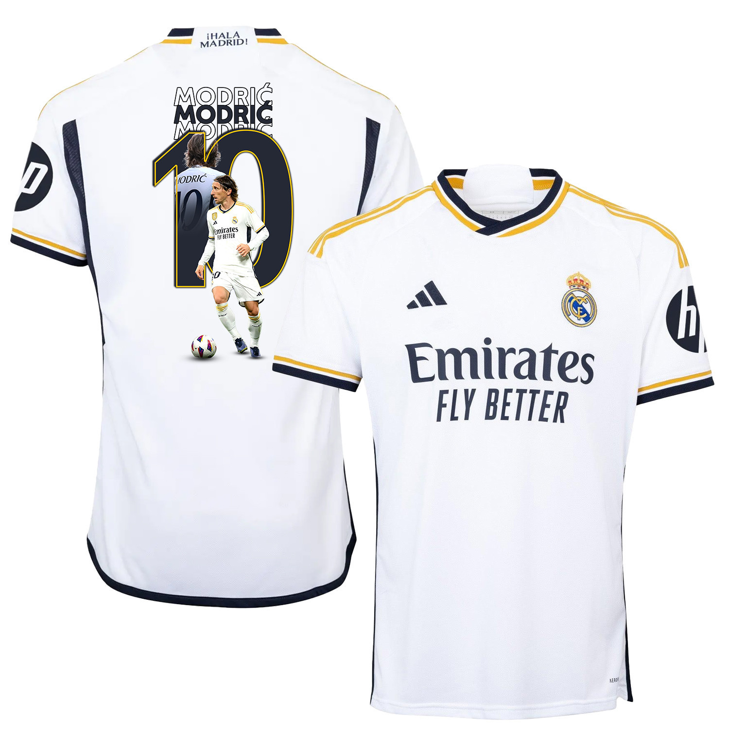 Luka Modric 10 Real Madrid Art Design 2023/24 Home Jersey – Men