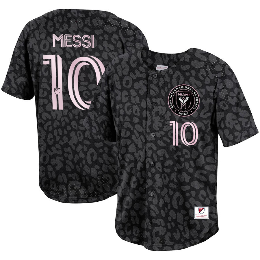 Lionel Messi 10 Inter Miami FC Baseball Men Jersey – Pink Black