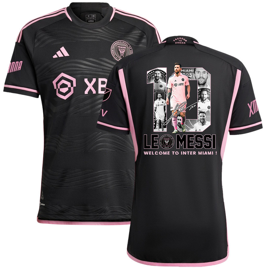 Lionel Messi 10 Welcome To Inter Miami FC 2023/24 Men Away Jersey – Black