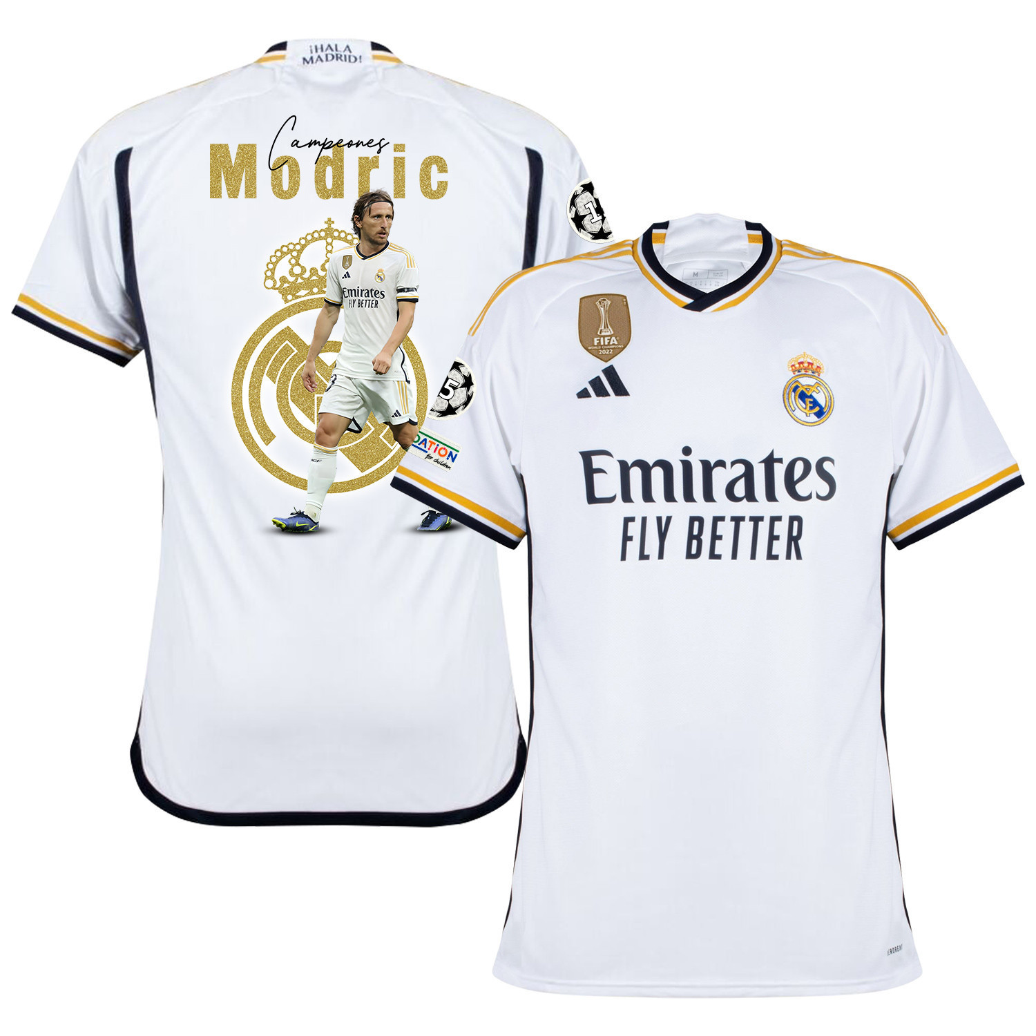 Luka Modric 10 Real Madrid Home Jersey 2023/24 – Men – UEFA Patch