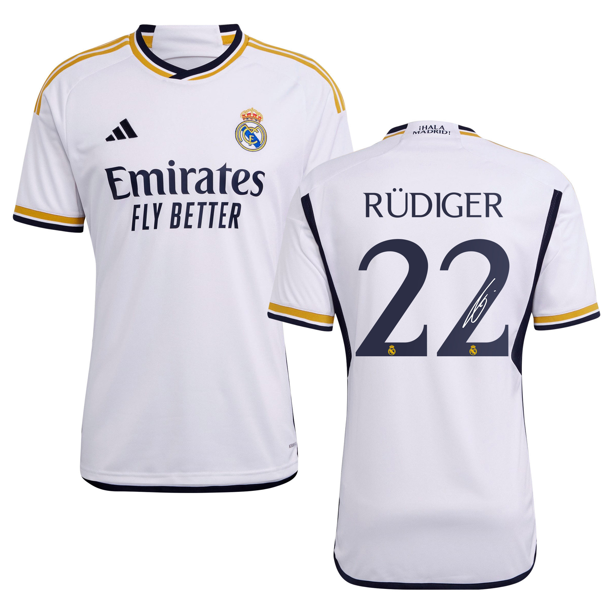 Antonio Rdiger 22 Signed Real Madrid 2023/24 Home Autographed – Men