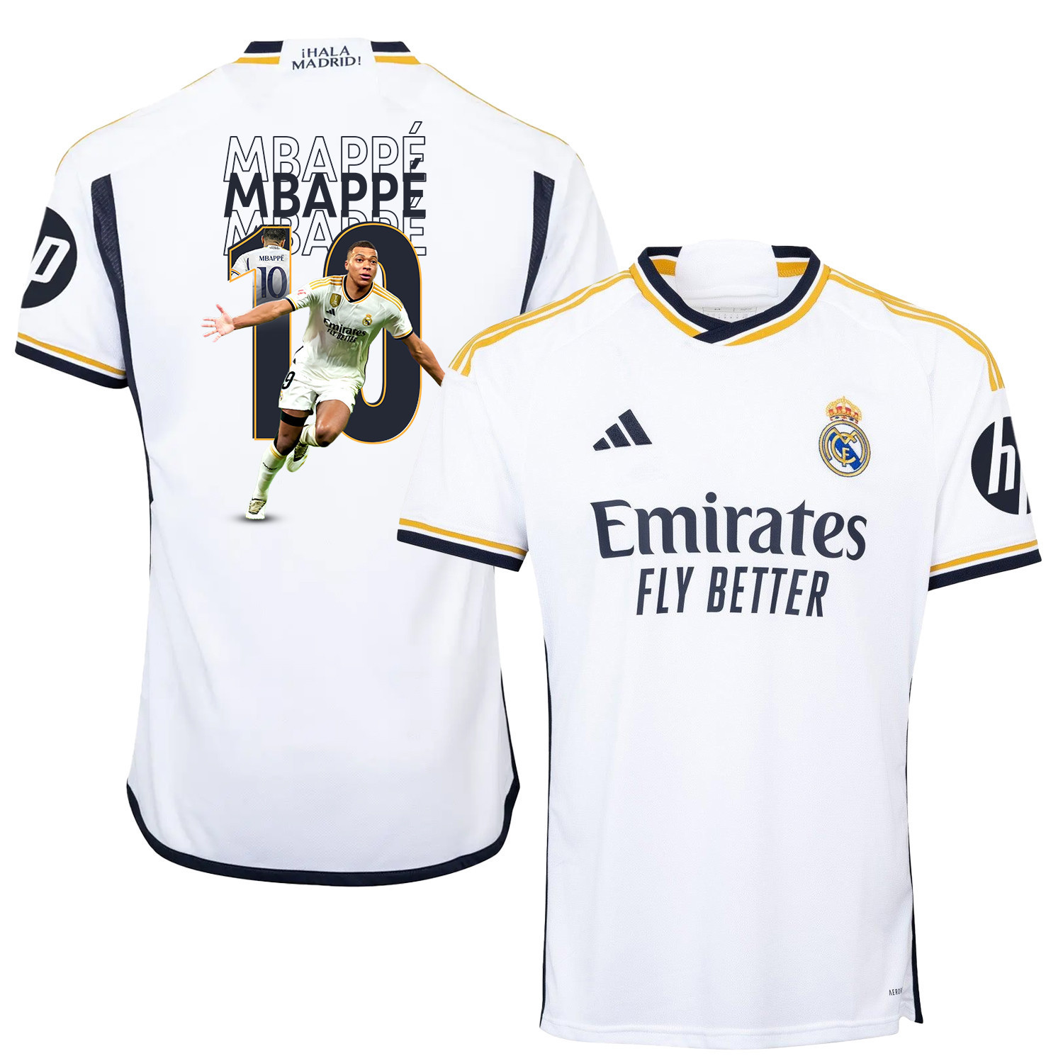 Kylian Mbapp 10 Real Madrid Home Jersey White Fan Art