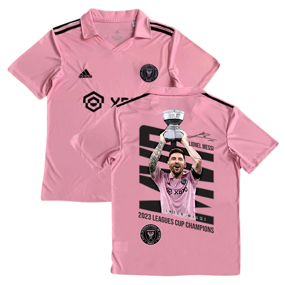 Lionel Messi 10 Inter Miami FC Leagues Cup Trophy 2023 Pink Jersey – YOUTH