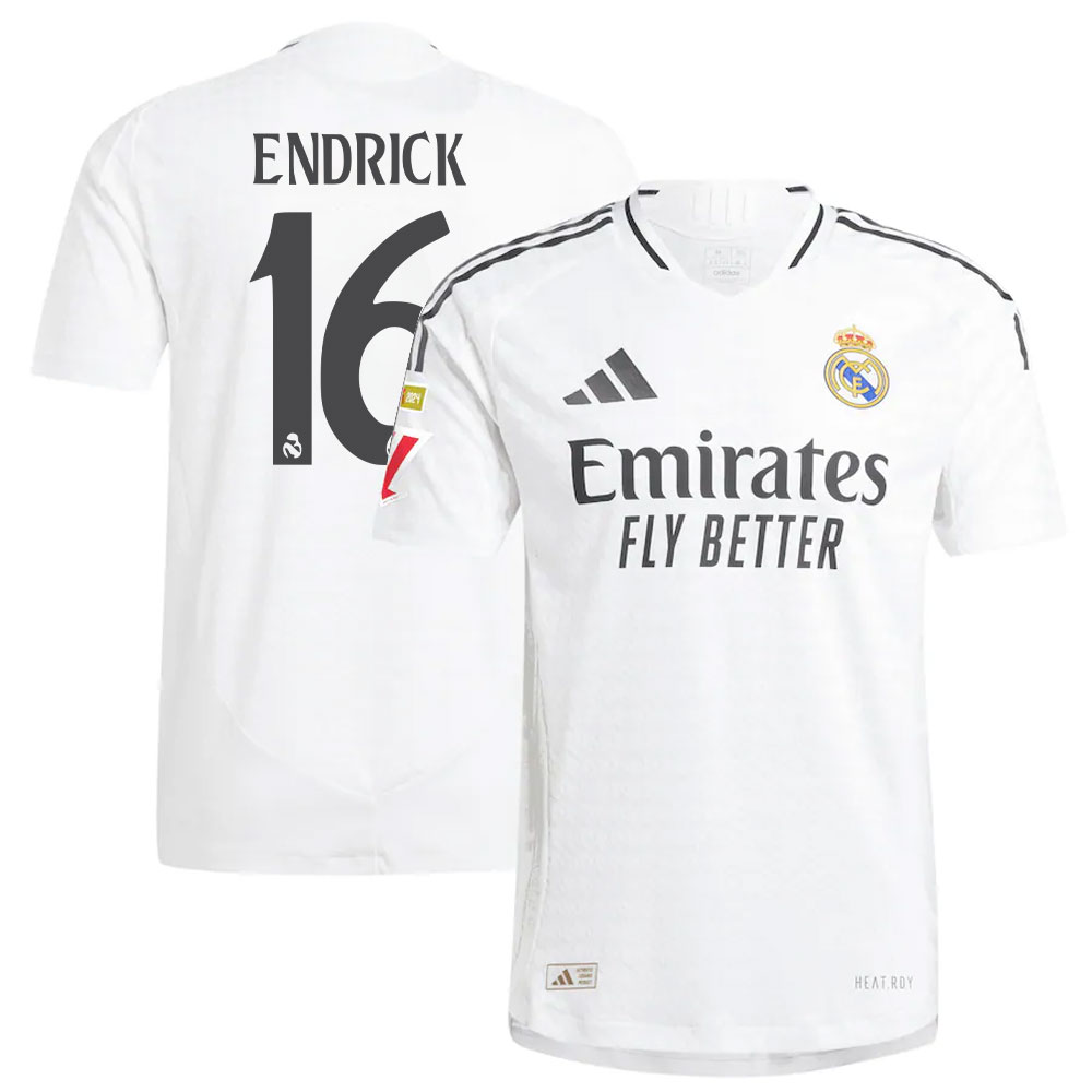 #16 Endrick Felipe Real Madrid 2024/25 Home Player Jersey  White