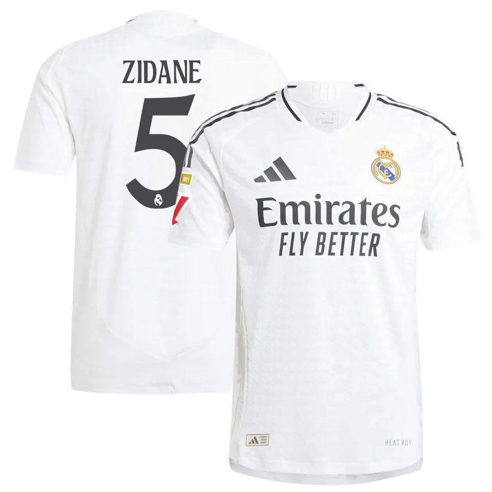 #5 Zinedine Zidane Real Madrid 2024/25 Home Player Jersey  White