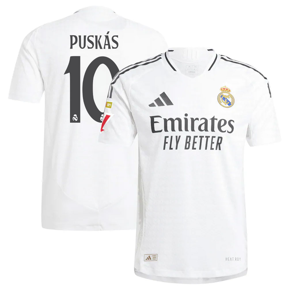 #10 Ferenc Pusks Real Madrid 2024/25 Home Player Jersey  White