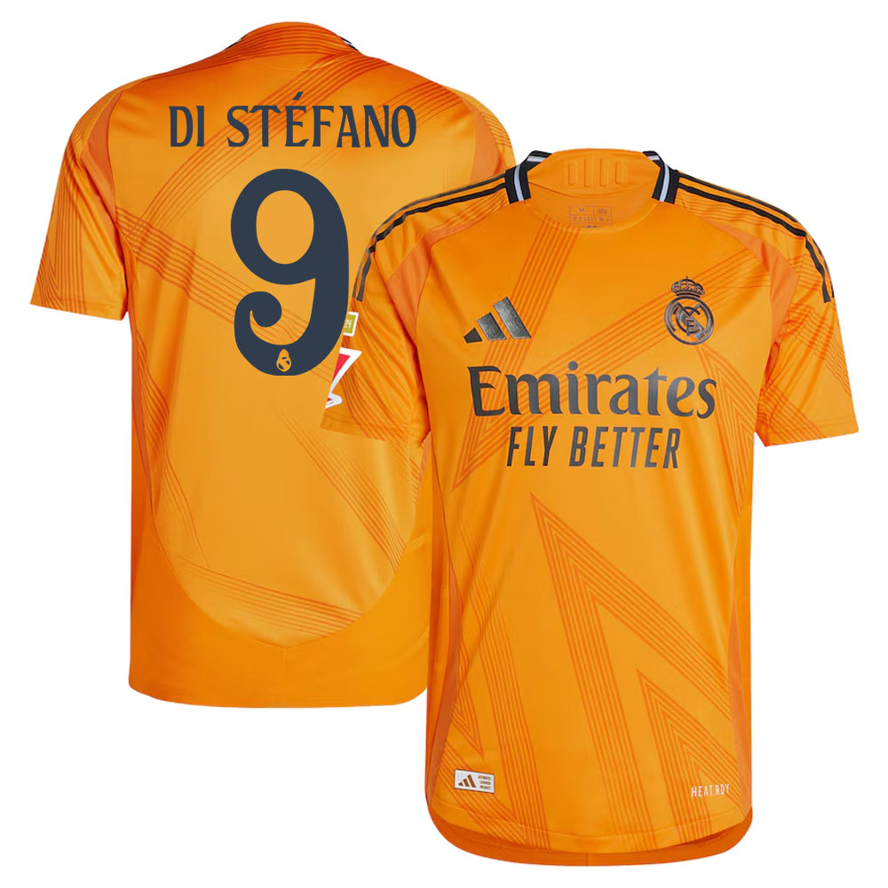 #9 Alfredo Di Stfano Real Madrid 2024/25 Away Sleeve Player Jersey  Orange