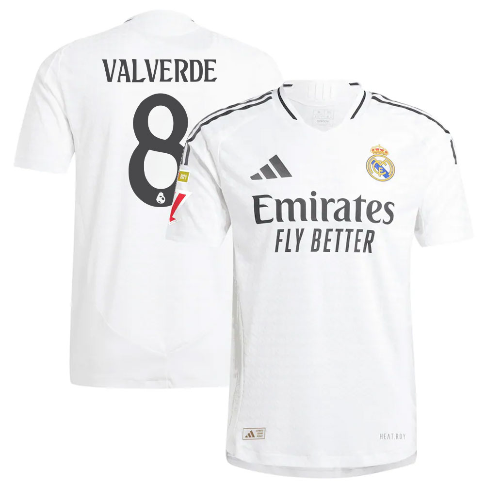 #8 Federico Valverde Real Madrid 2024/25 Home Player Jersey  White