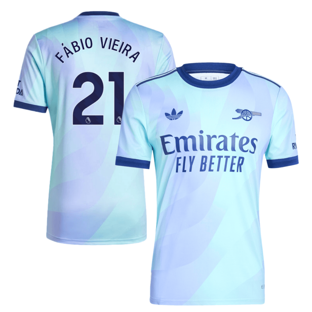 Fbio Vieira 21 Arsenal Originals 2024/25 Third Men Jersey – Aqua