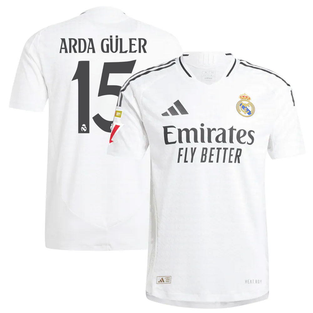 #15 Arda Gler Real Madrid 2024/25 Home Player Jersey  White