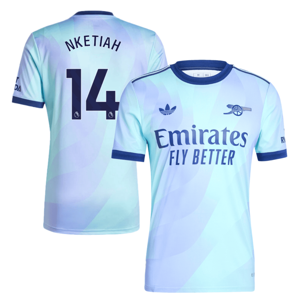 Eddie Nketiah 14 Arsenal Originals 2024/25 Third Men Jersey – Aqua