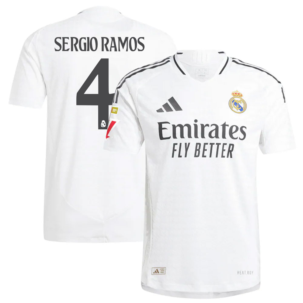 #4 Sergio Ramos Real Madrid 2024/25 Home Player Jersey  White