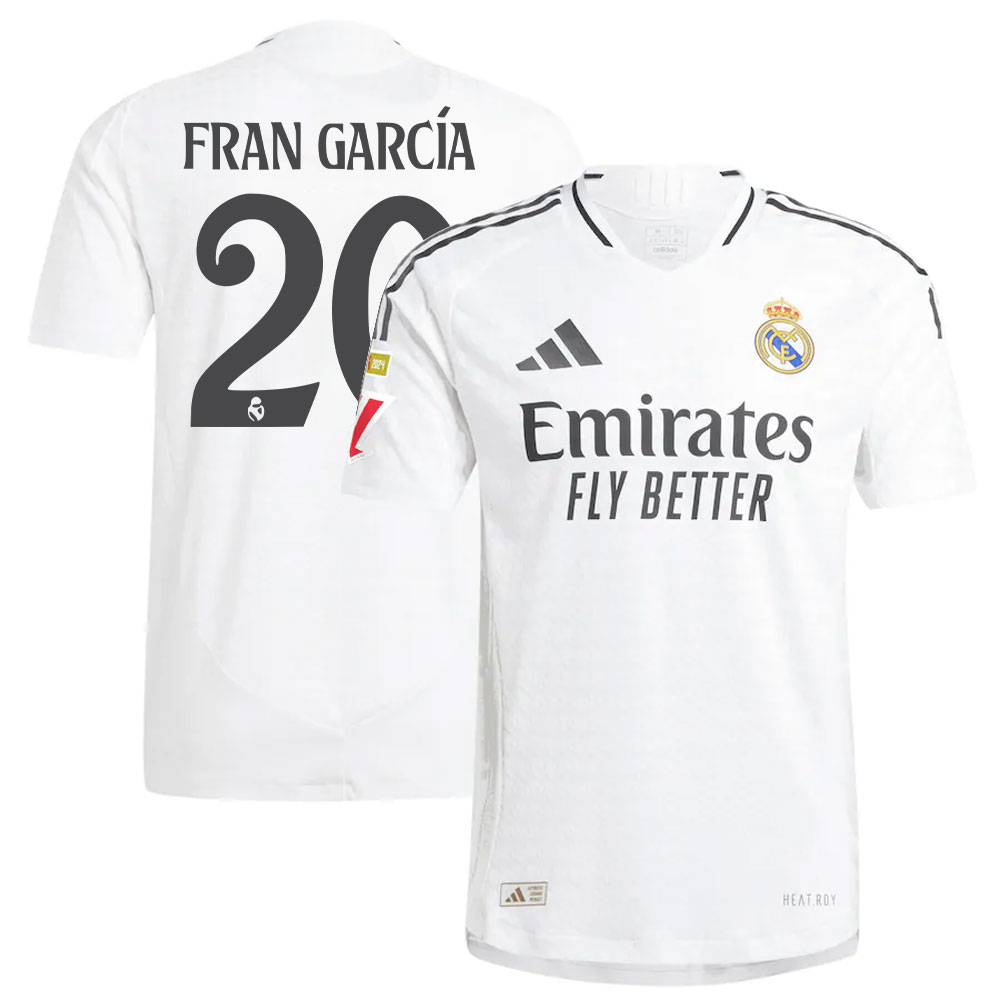 #20 Fran Garca Real Madrid 2024/25 Home Player Jersey  White