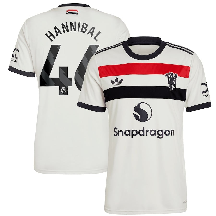Hannibal Mejbri 46 Manchester United 2024/25 Third Men Jersey – Cream
