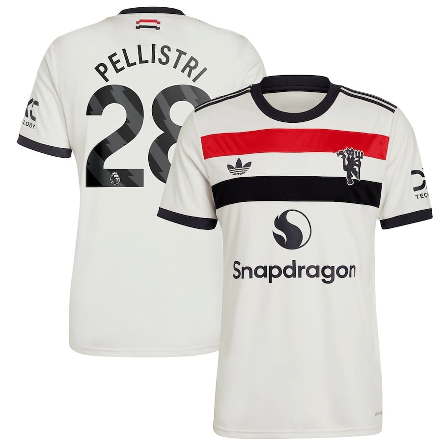 Facundo Pellistri 28 Manchester United 2024/25 Third Men Jersey – Cream