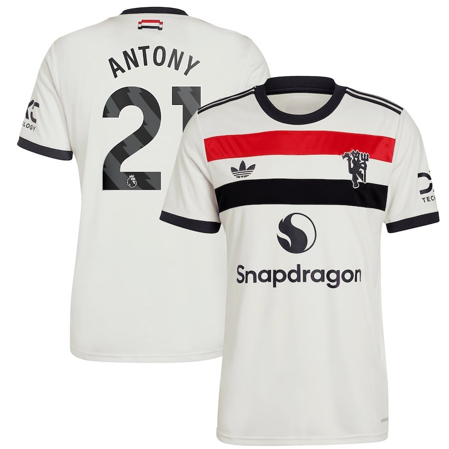Antony 21 Manchester United 2024/25 Third Men Jersey – Cream