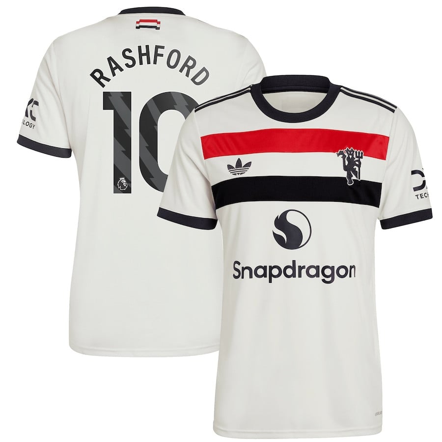 Marcus Rashford 10 Manchester United 2024/25 Third Men Jersey – Cream