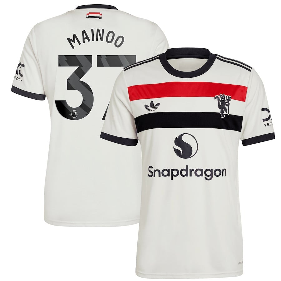 Kobbie Mainoo 37 Manchester United 2024/25 Third Men Jersey – Cream