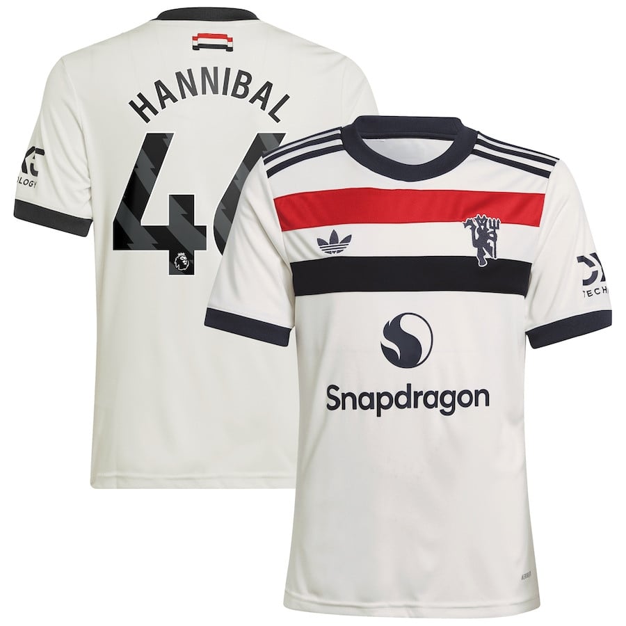 Hannibal Mejbri 46 Manchester United 2024/25 Third YOUTH Jersey – Cream