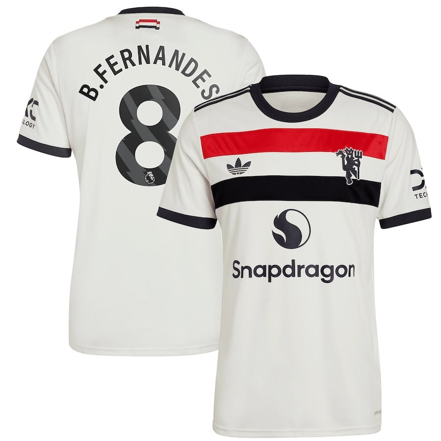 Bruno Fernandes 8 Manchester United 2024/25 Third Men Jersey – Cream
