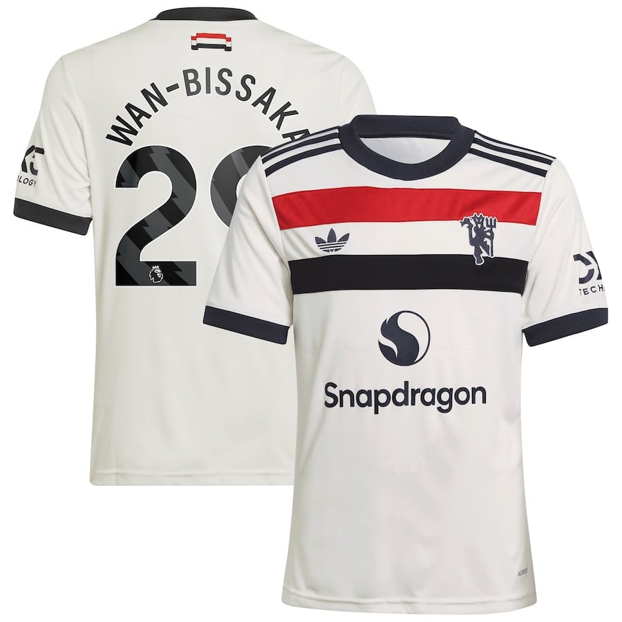 Aaron Wan-Bissaka 29 Manchester United 2024/25 Third YOUTH Jersey – Cream