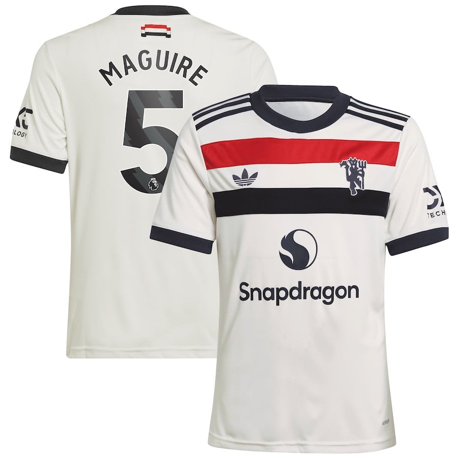 Harry Maguire 5 Manchester United 2024/25 Third YOUTH Jersey – Cream