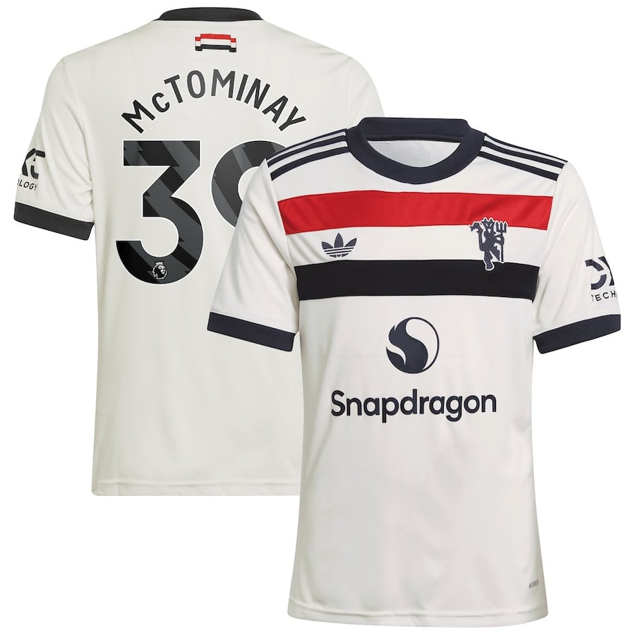 Scott McTominay 39 Manchester United 2024/25 Third YOUTH Jersey – Cream