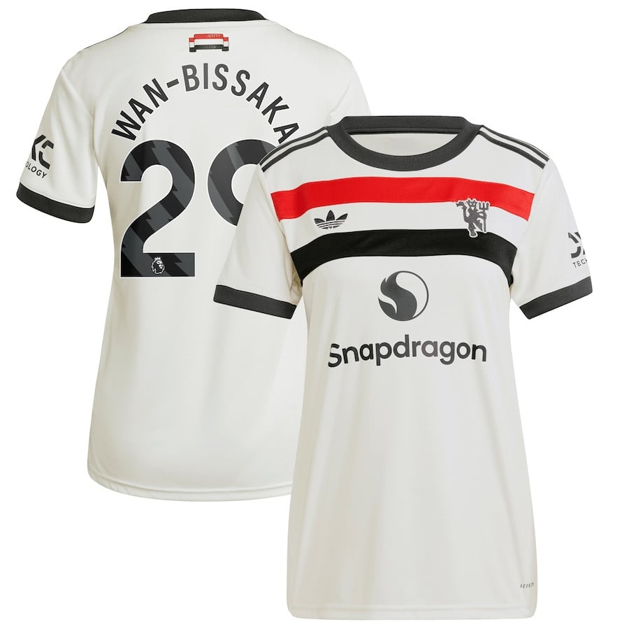 Aaron Wan-Bissaka 29 Manchester United 2024/25 Third Women Jersey – Cream