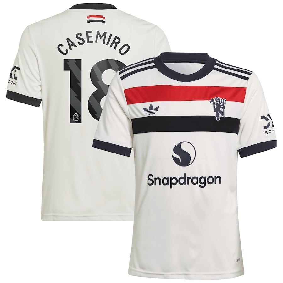 Casemiro 18 Manchester United 2024/25 Third YOUTH Jersey – Cream