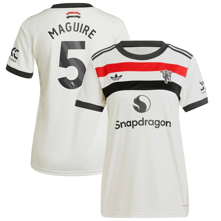Harry Maguire 5 Manchester United 2024/25 Third Women Jersey – Cream