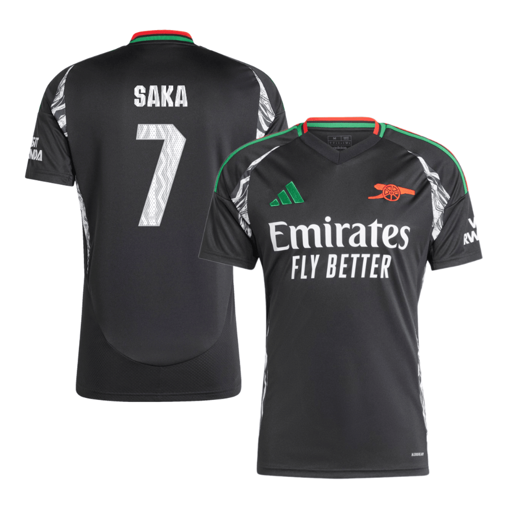 Bukayo Saka 7 Arsenal Cup 2024/25 Away Men Jersey – Black
