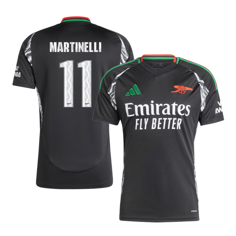 Gabriel Martinelli 11 Arsenal Cup 2024/25 Away Men Jersey – Black