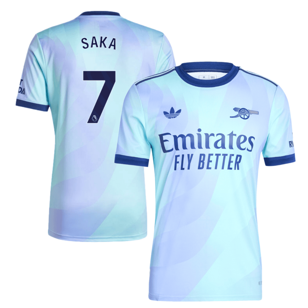 Bukayo Saka 7 Arsenal Originals 2024/25 Third Men Jersey – Aqua