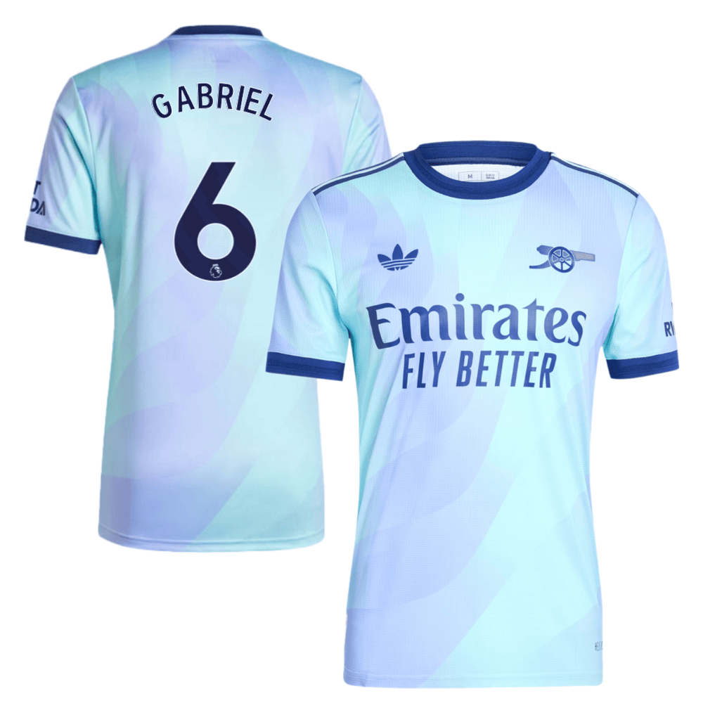 Gabriel Magalhes 6 Arsenal Originals 2024/25 Third Men Jersey – Aqua