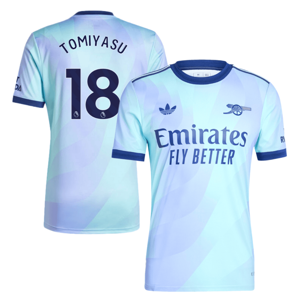 Takehiro Tomiyasu 18 Arsenal Originals 2024/25 Third Men Jersey – Aqua