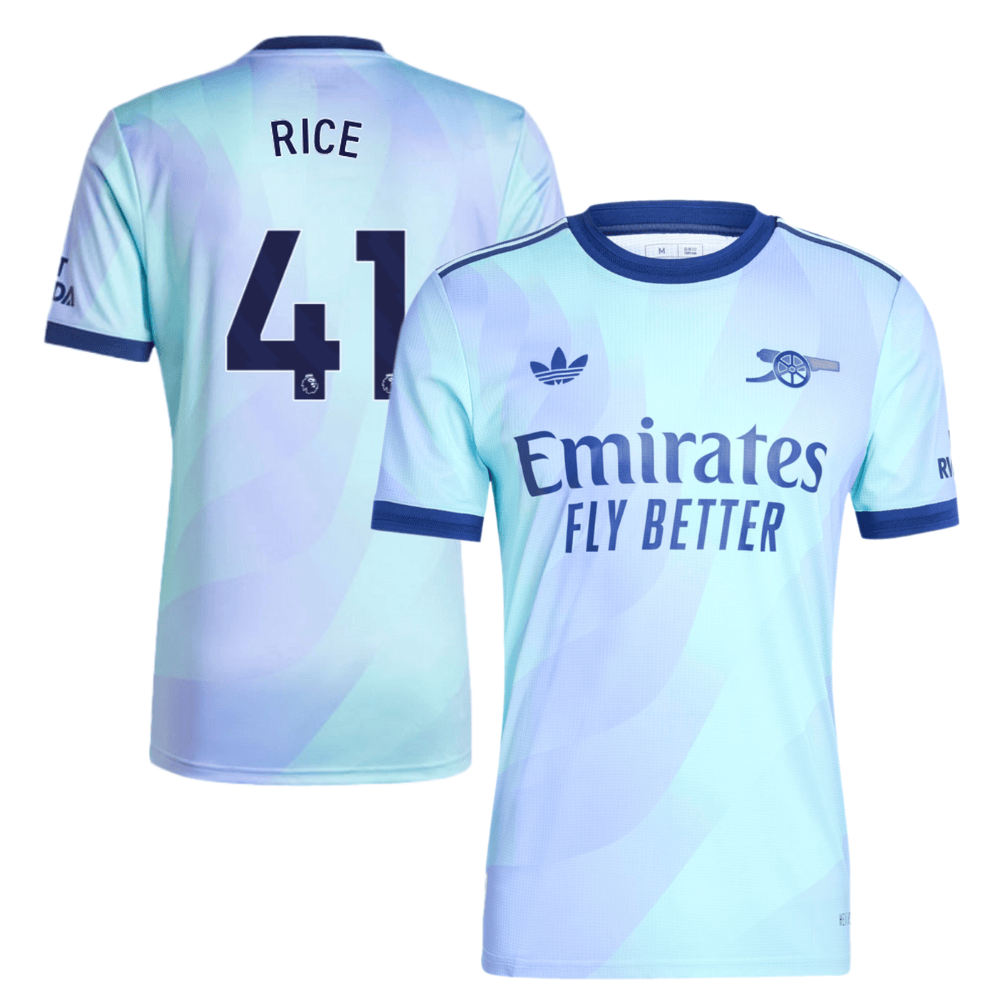 Declan Rice 41 Arsenal Originals 2024/25 Third Men Jersey – Aqua