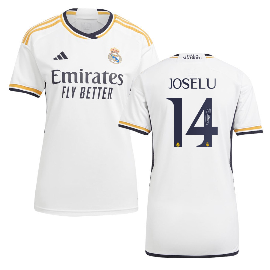 Joselu Mato 14 Signed Real Madrid 2023/24 White Home Autographed – Women