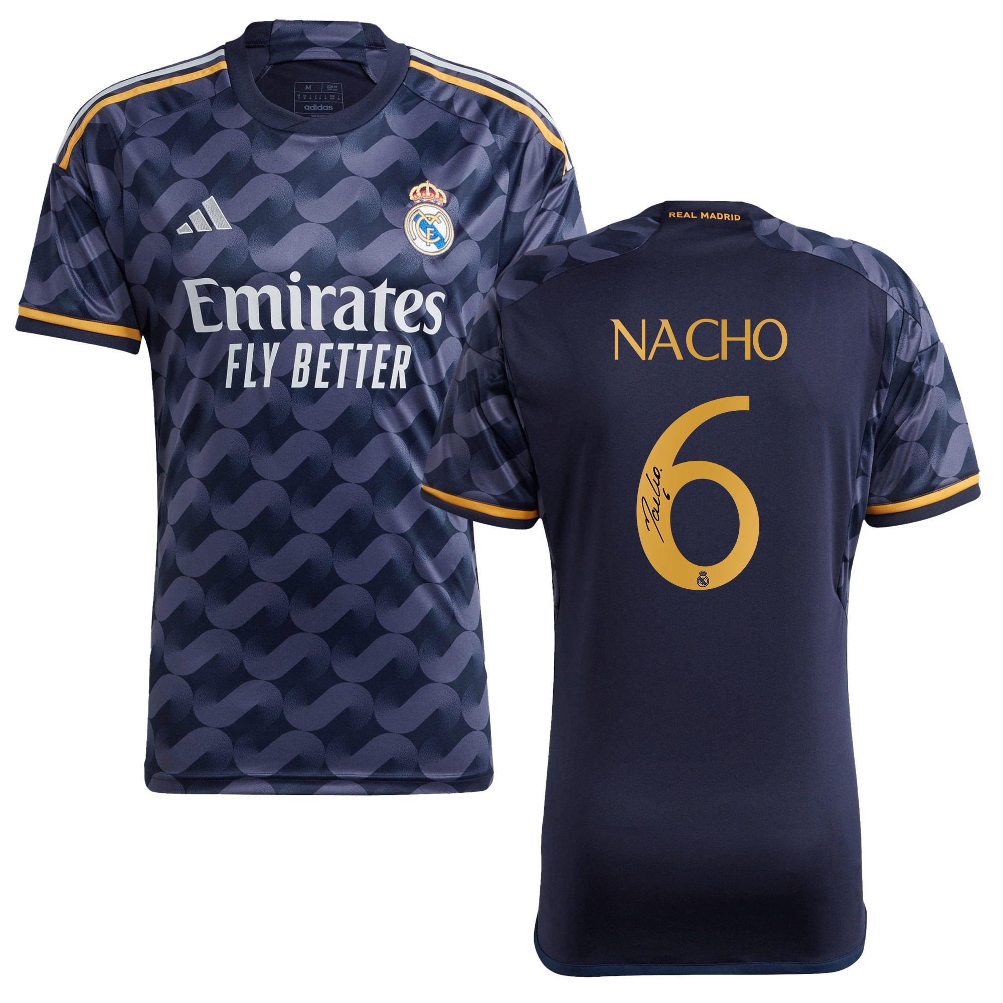 Nacho 6 Signed Real Madrid 2023/24 Away Autographed – Men